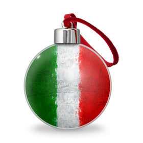 Ёлочный шар с принтом Италия в Белгороде, Пластик | Диаметр: 77 мм | country | italy | государство | италия | страна | флаг | флаги