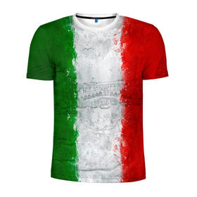 Мужская футболка 3D спортивная с принтом Италия в Белгороде, 100% полиэстер с улучшенными характеристиками | приталенный силуэт, круглая горловина, широкие плечи, сужается к линии бедра | country | italy | государство | италия | страна | флаг | флаги