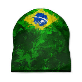 Шапка 3D с принтом Бразилия в Белгороде, 100% полиэстер | универсальный размер, печать по всей поверхности изделия | brazil | country | бразилия | государство | страна | флаг | флаги