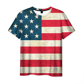 Мужская футболка 3D с принтом США в Белгороде, 100% полиэфир | прямой крой, круглый вырез горловины, длина до линии бедер | Тематика изображения на принте: country | usa | америка | государство | соединённые штаты америки | страна | флаг | флаги | штаты
