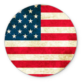Коврик круглый с принтом США в Белгороде, резина и полиэстер | круглая форма, изображение наносится на всю лицевую часть | country | usa | америка | государство | соединённые штаты америки | страна | флаг | флаги | штаты