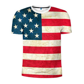 Мужская футболка 3D спортивная с принтом США в Белгороде, 100% полиэстер с улучшенными характеристиками | приталенный силуэт, круглая горловина, широкие плечи, сужается к линии бедра | Тематика изображения на принте: country | usa | америка | государство | соединённые штаты америки | страна | флаг | флаги | штаты