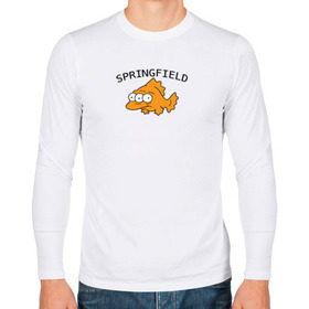 Мужской лонгслив хлопок с принтом Спрингфилд | Springfield в Белгороде, 100% хлопок |  | springfield | the simpsons | симпсоны | спрингфилд