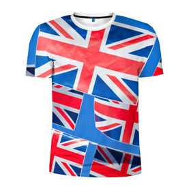 Мужская футболка 3D спортивная с принтом Британские флаги в Белгороде, 100% полиэстер с улучшенными характеристиками | приталенный силуэт, круглая горловина, широкие плечи, сужается к линии бедра | англия | британия | великобритания