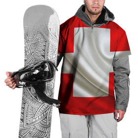 Накидка на куртку 3D с принтом Швейцария в Белгороде, 100% полиэстер |  | Тематика изображения на принте: альпы | гордость | флаг