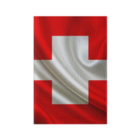 Обложка для паспорта матовая кожа с принтом Швейцария в Белгороде, натуральная матовая кожа | размер 19,3 х 13,7 см; прозрачные пластиковые крепления | альпы | гордость | флаг