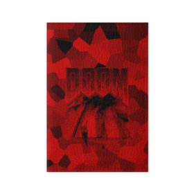 Обложка для паспорта матовая кожа с принтом Doom classic 3 в Белгороде, натуральная матовая кожа | размер 19,3 х 13,7 см; прозрачные пластиковые крепления | 