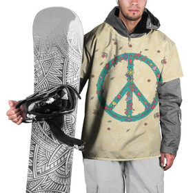 Накидка на куртку 3D с принтом Peace в Белгороде, 100% полиэстер |  | Тематика изображения на принте: peace | мир | пис | хиппи | цветы
