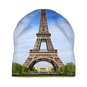 Шапка 3D с принтом Эйфелева башня в Белгороде, 100% полиэстер | универсальный размер, печать по всей поверхности изделия | Тематика изображения на принте: france | франция | эфелева