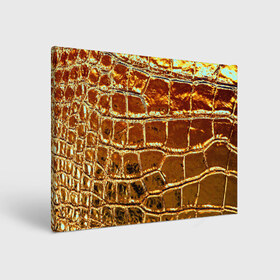 Холст прямоугольный с принтом Золотая кожа в Белгороде, 100% ПВХ |  | металлик | текстура