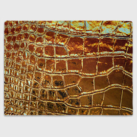 Плед 3D с принтом Золотая кожа в Белгороде, 100% полиэстер | закругленные углы, все края обработаны. Ткань не мнется и не растягивается | Тематика изображения на принте: металлик | текстура
