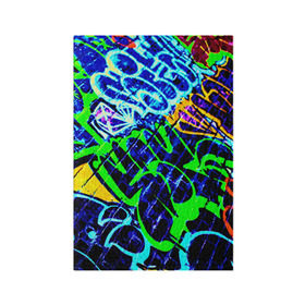Обложка для паспорта матовая кожа с принтом Надписи в Белгороде, натуральная матовая кожа | размер 19,3 х 13,7 см; прозрачные пластиковые крепления | буквы | кирпич | рисунок | стена | цветной | яркий