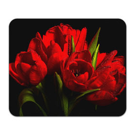 Коврик прямоугольный с принтом Тюльпаны в Белгороде, натуральный каучук | размер 230 х 185 мм; запечатка лицевой стороны | Тематика изображения на принте: букет | красота | поле | природа | тюльпаны | цветы