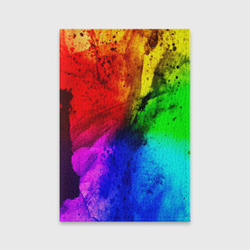 Обложка для паспорта матовая кожа с принтом Grunge paint в Белгороде, натуральная матовая кожа | размер 19,3 х 13,7 см; прозрачные пластиковые крепления | Тематика изображения на принте: абстракция | абстракция красок | арт | брызги | краска | цветные