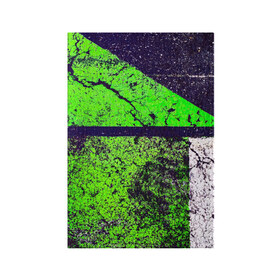 Обложка для паспорта матовая кожа с принтом Краска(grunge) в Белгороде, натуральная матовая кожа | размер 19,3 х 13,7 см; прозрачные пластиковые крепления | Тематика изображения на принте: гранж | потертости | стена