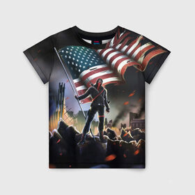 Детская футболка 3D с принтом Homefront: The Revolution в Белгороде, 100% гипоаллергенный полиэфир | прямой крой, круглый вырез горловины, длина до линии бедер, чуть спущенное плечо, ткань немного тянется | america | homefront | revolution | usa | америка | революция | сша | хоумфронт