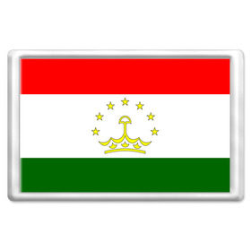 Магнит 45*70 с принтом Таджикистан в Белгороде, Пластик | Размер: 78*52 мм; Размер печати: 70*45 | Тематика изображения на принте: нации | страна | флаг