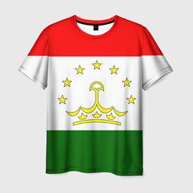 Мужская футболка 3D с принтом Таджикистан в Белгороде, 100% полиэфир | прямой крой, круглый вырез горловины, длина до линии бедер | нации | страна | флаг