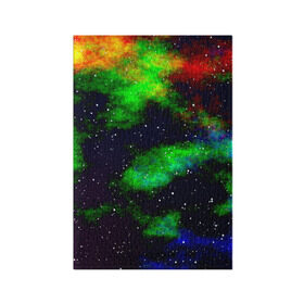 Обложка для паспорта матовая кожа с принтом Grunge в Белгороде, натуральная матовая кожа | размер 19,3 х 13,7 см; прозрачные пластиковые крепления | Тематика изображения на принте: звезды | космос | разноцветный | туманность