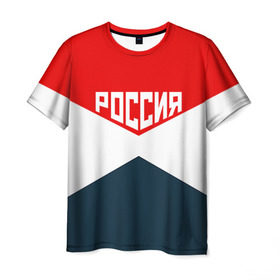 Мужская футболка 3D с принтом Форма в Белгороде, 100% полиэфир | прямой крой, круглый вырез горловины, длина до линии бедер | Тематика изображения на принте: 2016 | олимпиада | ретро | россия | сборная | сборная россии | советский союз | ссср