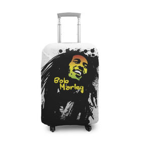 Чехол для чемодана 3D с принтом Bob Marley в Белгороде, 86% полиэфир, 14% спандекс | двустороннее нанесение принта, прорези для ручек и колес | bob marley | боб марли | музыка | регги | ямайка
