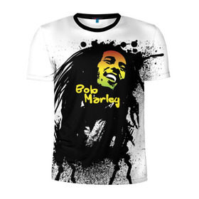 Мужская футболка 3D спортивная с принтом Bob Marley в Белгороде, 100% полиэстер с улучшенными характеристиками | приталенный силуэт, круглая горловина, широкие плечи, сужается к линии бедра | Тематика изображения на принте: bob marley | боб марли | музыка | регги | ямайка