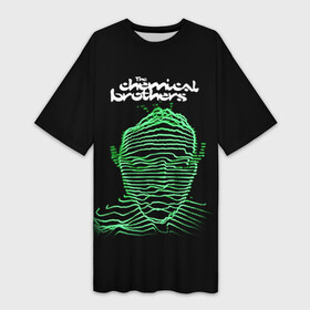 Платье-футболка 3D с принтом Chemical Brothers в Белгороде,  |  | big beat | chemical brothers | биг бит | бигбит | кемикал бразерс | электронная | электронная музыка