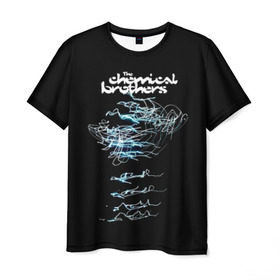 Мужская футболка 3D с принтом Chemical Brothers в Белгороде, 100% полиэфир | прямой крой, круглый вырез горловины, длина до линии бедер | Тематика изображения на принте: big beat | chemical brothers | биг бит | бигбит | кемикал бразерс | электронная | электронная музыка