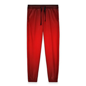 Женские брюки 3D с принтом Hot-Rod в Белгороде, полиэстер 100% | прямой крой, два кармана без застежек по бокам, с мягкой трикотажной резинкой на поясе и по низу штанин. В поясе для дополнительного комфорта — широкие завязки | градиент | красный