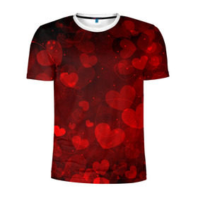 Мужская футболка 3D спортивная с принтом Сердечко в Белгороде, 100% полиэстер с улучшенными характеристиками | приталенный силуэт, круглая горловина, широкие плечи, сужается к линии бедра | 14 февраля | красная | любовь | сердце