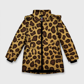 Зимняя куртка для девочек 3D с принтом Окрас леопарда в Белгороде, ткань верха — 100% полиэстер; подклад — 100% полиэстер, утеплитель — 100% полиэстер. | длина ниже бедра, удлиненная спинка, воротник стойка и отстегивающийся капюшон. Есть боковые карманы с листочкой на кнопках, утяжки по низу изделия и внутренний карман на молнии. 

Предусмотрены светоотражающий принт на спинке, радужный светоотражающий элемент на пуллере молнии и на резинке для утяжки. | арт | животные | леопард | окрас