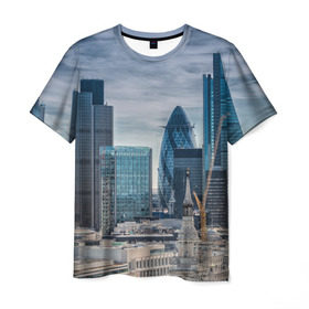Мужская футболка 3D с принтом London в Белгороде, 100% полиэфир | прямой крой, круглый вырез горловины, длина до линии бедер | england | europe | london | англия | великобритания | высотки | королева | лондон | мегаполис | туризм