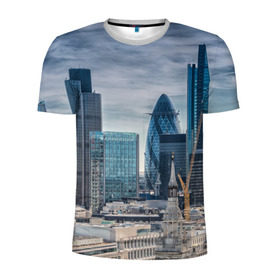 Мужская футболка 3D спортивная с принтом London в Белгороде, 100% полиэстер с улучшенными характеристиками | приталенный силуэт, круглая горловина, широкие плечи, сужается к линии бедра | england | europe | london | англия | великобритания | высотки | королева | лондон | мегаполис | туризм