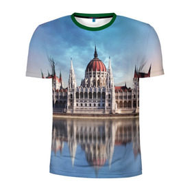 Мужская футболка 3D спортивная с принтом Будапешт в Белгороде, 100% полиэстер с улучшенными характеристиками | приталенный силуэт, круглая горловина, широкие плечи, сужается к линии бедра | budapest | europe | hungary | будапешт | венгрия | европа | ес | отпуск | туризм