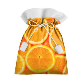 Подарочный 3D мешок с принтом Апельсины в Белгороде, 100% полиэстер | Размер: 29*39 см | апельсин | долька | цитрус