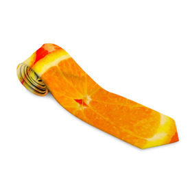 Галстук 3D с принтом Апельсины в Белгороде, 100% полиэстер | Длина 148 см; Плотность 150-180 г/м2 | апельсин | долька | цитрус