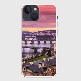 Чехол для iPhone 13 mini с принтом Прага (Чехия) в Белгороде,  |  | czech republic | europe | prague | европа | ес | каникулы | мосты | отпуск | прага | туризм | хоккей | чехия