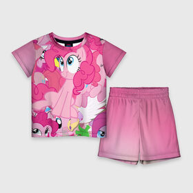 Детский костюм с шортами 3D с принтом Pinky Pie в Белгороде,  |  | Тематика изображения на принте: my little pony | луна | пинки пай | пони | рарити | рейнбоу дэш | селестия | сумеречная искорка | флаттершай | эплджек