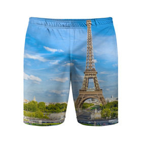 Мужские шорты 3D спортивные с принтом Париж в Белгороде,  |  | france | paris | париж | франция | эйфелева башня