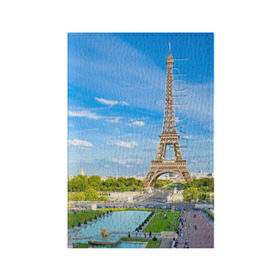 Обложка для паспорта матовая кожа с принтом Париж в Белгороде, натуральная матовая кожа | размер 19,3 х 13,7 см; прозрачные пластиковые крепления | Тематика изображения на принте: france | paris | париж | франция | эйфелева башня