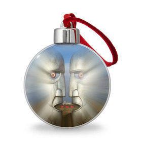 Ёлочный шар с принтом Pink Floyd. The division bell в Белгороде, Пластик | Диаметр: 77 мм | Тематика изображения на принте: 