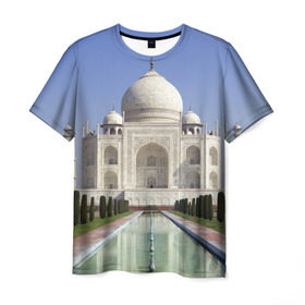 Мужская футболка 3D с принтом Индия в Белгороде, 100% полиэфир | прямой крой, круглый вырез горловины, длина до линии бедер | goa | india | mumbai | new delhi | taj mahal | гоа | индия | каникулы | мавзолей | мечеть | мумбай | нью дели | отдых | отпуск | приключения | тадж махал | туризм