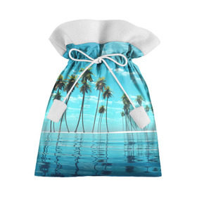 Подарочный 3D мешок с принтом Фиджи в Белгороде, 100% полиэстер | Размер: 29*39 см | архипелаг | загар | каникулы | королевство | море | остров | отдых | отпуск | пальмы | песок | рай | солнце | тихий океан | туризм | фиджи