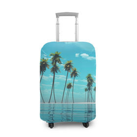 Чехол для чемодана 3D с принтом Фиджи в Белгороде, 86% полиэфир, 14% спандекс | двустороннее нанесение принта, прорези для ручек и колес | архипелаг | загар | каникулы | королевство | море | остров | отдых | отпуск | пальмы | песок | рай | солнце | тихий океан | туризм | фиджи