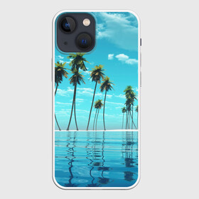 Чехол для iPhone 13 mini с принтом Фиджи в Белгороде,  |  | архипелаг | загар | каникулы | королевство | море | остров | отдых | отпуск | пальмы | песок | рай | солнце | тихий океан | туризм | фиджи