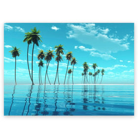 Поздравительная открытка с принтом Фиджи в Белгороде, 100% бумага | плотность бумаги 280 г/м2, матовая, на обратной стороне линовка и место для марки
 | архипелаг | загар | каникулы | королевство | море | остров | отдых | отпуск | пальмы | песок | рай | солнце | тихий океан | туризм | фиджи