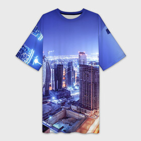 Платье-футболка 3D с принтом Ночной Дубай в Белгороде,  |  | dubai | абу даби | арабские эмираты | ближний восток | богатство | бурдж халифа | дубай | изобилие | каникулы | мегаполис | нефть | оаэ | отпуск | персидский залив | роскошь | технологии | туризм | шейхи