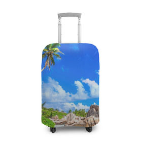 Чехол для чемодана 3D с принтом Сейшельские острова в Белгороде, 86% полиэфир, 14% спандекс | двустороннее нанесение принта, прорези для ручек и колес | seychelles | восточная африка | индийский океан | каникулы | море | островное государство | отдых | отпуск | пальмы | песок | пляж | приключение | путешествие | рай | сейшелы | сейшельские острова | туризм