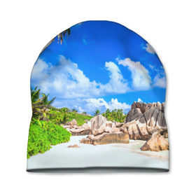Шапка 3D с принтом Сейшельские острова в Белгороде, 100% полиэстер | универсальный размер, печать по всей поверхности изделия | seychelles | восточная африка | индийский океан | каникулы | море | островное государство | отдых | отпуск | пальмы | песок | пляж | приключение | путешествие | рай | сейшелы | сейшельские острова | туризм