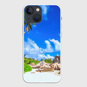 Чехол для iPhone 13 mini с принтом Сейшельские острова в Белгороде,  |  | seychelles | восточная африка | индийский океан | каникулы | море | островное государство | отдых | отпуск | пальмы | песок | пляж | приключение | путешествие | рай | сейшелы | сейшельские острова | туризм